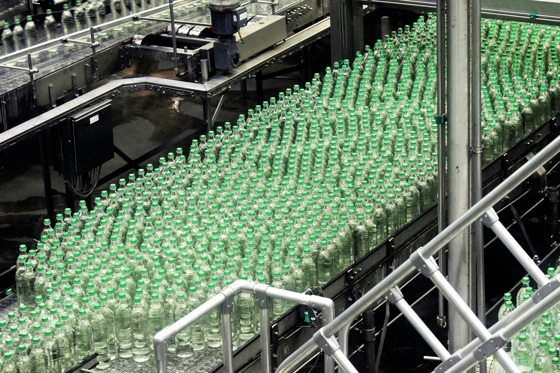 Filling machinery on a production line (illustrative)